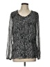 Kate Hill 100% Polyester Gray Long Sleeve Blouse Size 12 - photo 1