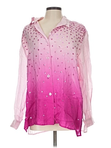 Diane Gilman Long Sleeve Silk Top (view 1)