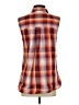 Eddie Bauer Plaid Orange Sleeveless Blouse Size S - photo 2