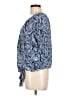 CeCe 100% Rayon Blue 3/4 Sleeve Blouse Size L - photo 5