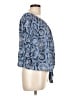 CeCe 100% Rayon Blue 3/4 Sleeve Blouse Size L - photo 4