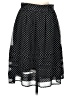 Peter Nygard 100% Polyester Polka Dots Black Casual Skirt Size M (estimated) - photo 1