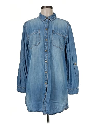 Chico's 3/4 Sleeve Button-Down Shirt (view 1)