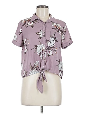 Pink Rose Short Sleeve Blouse (view 1)