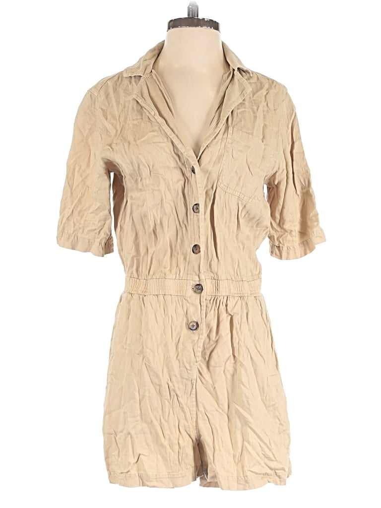 Click to view more detailed imagery on our partner's website Pre-owned Faherty Romper In Tan