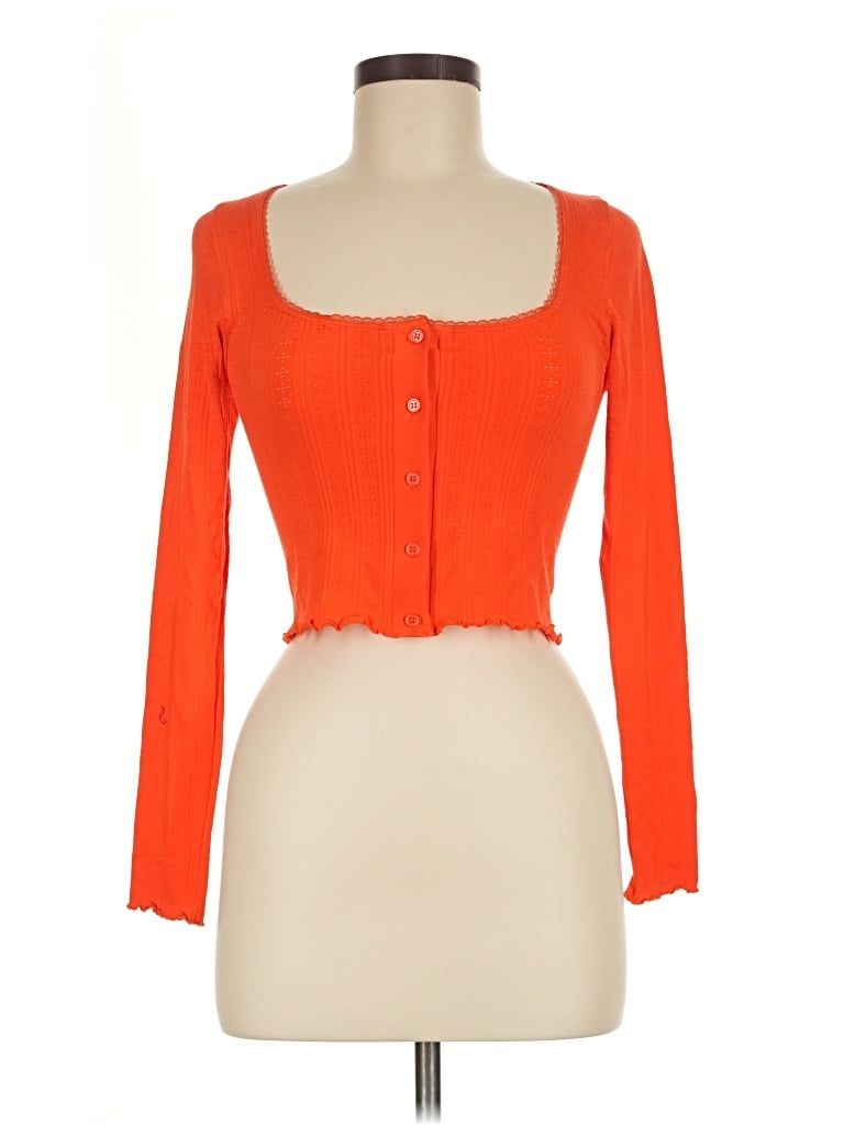 Pre-owned Organic Basics 3/4 Sleeve T-shirt In Orange