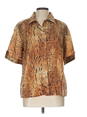 Anna and Frank Short Sleeve Silk Top (view 1)