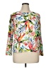 Lands' End Floral White Long Sleeve Blouse Size 1X - photo 1