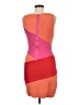 BCBGMAXAZRIA Color Block Orange Cocktail Dress Size M - photo 2