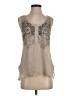Saivana 100% Silk Silver Sleeveless Silk Top Size S - photo 1