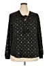 Faded Glory 100% Polyester Polka Dots Black Long Sleeve Blouse Size 20 - photo 1