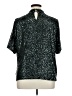 Calvin Klein Metallic Black Short Sleeve Blouse Size 1X - photo 2