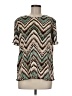 Alfred Dunner 100% Polyester Chevron-herringbone Teal Short Sleeve Blouse Size M - photo 1