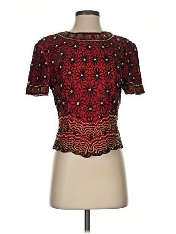 Papell Boutique Evening Short Sleeve Top (view 1)