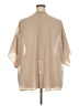 Daniel Rainn 100% Polyester Tan Short Sleeve Blouse Size 2X - photo 2