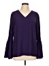 MICHAEL Michael Kors Purple Long Sleeve Blouse Size L - photo 1
