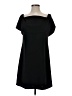 Charles Henry Solid Black Cocktail Dress Size S - photo 1