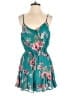 Trixxi 100% Polyester Floral Teal Romper Size M - photo 1