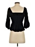 Mi ami 100% Rayon Black 3/4 Sleeve Blouse Size XS - photo 2