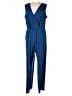 NY Collection Color Block Blue Jumpsuit Size L - photo 1