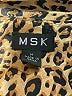 MSK 100% Polyester Animal Print Brown Long Sleeve Blouse Size M - photo 7
