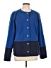 Susan Graver 100% Polyester Color Block Blue Jacket Size L - photo 1