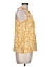Talbots 100% Viscose Yellow Sleeveless Blouse Size L - photo 4