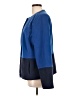 Susan Graver 100% Polyester Color Block Blue Jacket Size L - photo 5