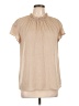 Express 100% Polyester Tan Short Sleeve Blouse Size L - photo 1