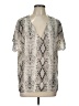 The Impeccable Pig Silver Short Sleeve Blouse Size L - photo 1