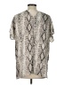 The Impeccable Pig Silver Short Sleeve Blouse Size L - photo 2