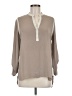 M&S Color Block Tan 3/4 Sleeve Blouse Size UK 12 / US 8 - photo 1