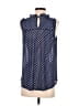 Ember 100% Polyester Polka Dots Blue Sleeveless Blouse Size M - photo 2