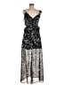 BCBGeneration 100% Polyester Floral Black Cocktail Dress Size 6 - photo 1