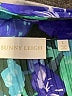 Sunny Leigh 100% Polyester Floral Blue 3/4 Sleeve Blouse Size L - photo 7