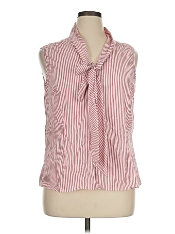 Tahari by ASL Sleeveless Button-Down Shirt (view 1)