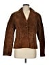 Coldwater Creek 100% Leather Brown Blazer Size M - photo 1