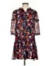 Saloni 100% Silk Print Red Cocktail Dress Size 4 - photo 1