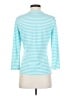 J. McLaughlin Stripes Blue 3/4 Sleeve T-Shirt Size S - photo 2