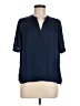 Nine Britton 100% Polyester Blue Short Sleeve Henley Size M - photo 1