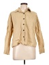 Forever 21 100% Cotton Solid Tan Long Sleeve Button-Down Shirt Size L - photo 1