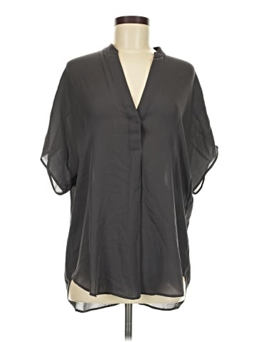 Vince. Short Sleeve Silk Top (view 1)