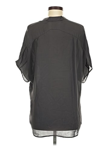 Vince. Short Sleeve Silk Top (view 2)