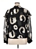 DKNY 100% Polyester Animal Print Black 3/4 Sleeve Blouse Size XL - photo 2
