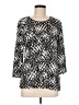 JM Collection Black 3/4 Sleeve Blouse Size M - photo 1