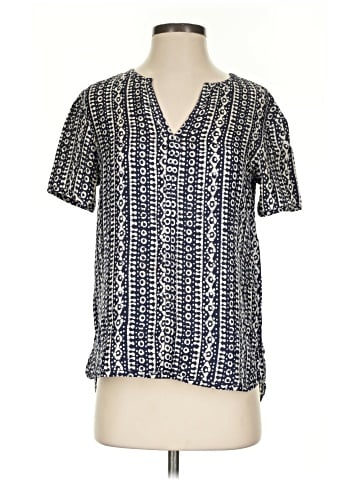 Tory Burch Short Sleeve Silk Top (view 1)