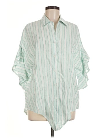 Listicle 3/4 Sleeve Button-Down Shirt (view 1)
