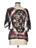 AB Studio Burgundy 3/4 Sleeve Blouse Size L - photo 1
