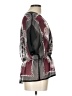 AB Studio Burgundy 3/4 Sleeve Blouse Size L - photo 4