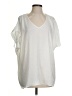 CAbi 100% Polyester White Short Sleeve Blouse Size S - photo 1
